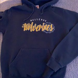 Navy wolverines sweatshirt
